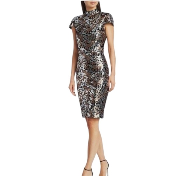 Alice + Olivia Dresses & Skirts - Alice + Olivia Inka Metallic Sequin Dress NWT Cap Sleeve Glam